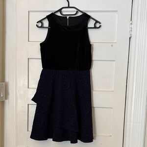 Black and Navy Sleeveless Dress